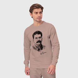 Костюм хлопковый мужской Товарищ Сталин, цвет: пыльно-розовый — фото 2