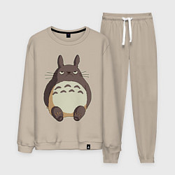 Костюм хлопковый мужской Грустный Тоторо, цвет: миндальный