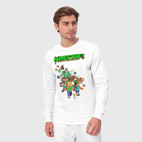 Мужской костюм Minecraft / Белый – фото 3