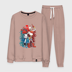 Костюм хлопковый мужской UNDERTALE, цвет: пыльно-розовый