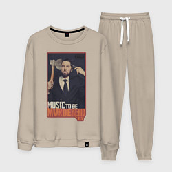 Костюм хлопковый мужской Eminem, цвет: миндальный