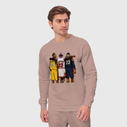 Костюм хлопковый мужской Bryant, Jordan, James, цвет: пыльно-розовый — фото 2