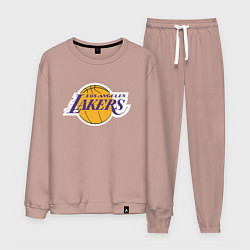 Костюм хлопковый мужской LA LAKERS, цвет: пыльно-розовый