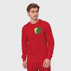Костюм хлопковый мужской Avocado Heart, цвет: красный — фото 2