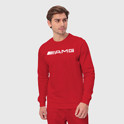 Костюм хлопковый мужской MERCEDES AMG, цвет: красный — фото 2