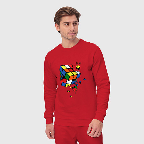 Мужской костюм Кубик Рубика / Красный – фото 3