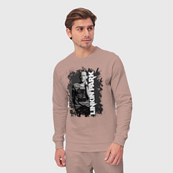 Костюм хлопковый мужской LINKIN PARK, цвет: пыльно-розовый — фото 2