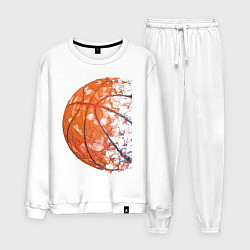 Костюм хлопковый мужской BasketBall Style, цвет: белый