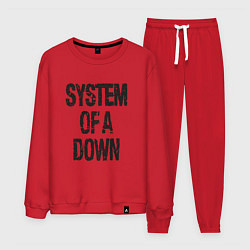 Костюм хлопковый мужской System of a down, цвет: красный