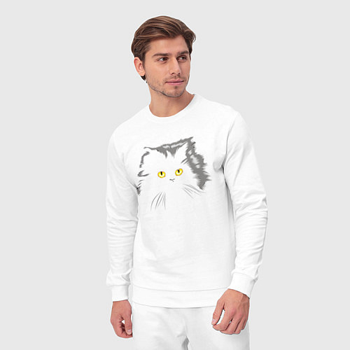 Мужской костюм Грозовой, кошак пушистый / Белый – фото 3