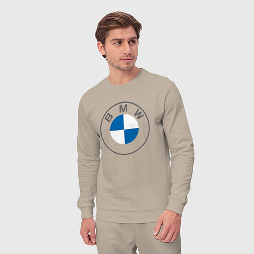 Мужской костюм BMW LOGO 2020 / Миндальный – фото 3