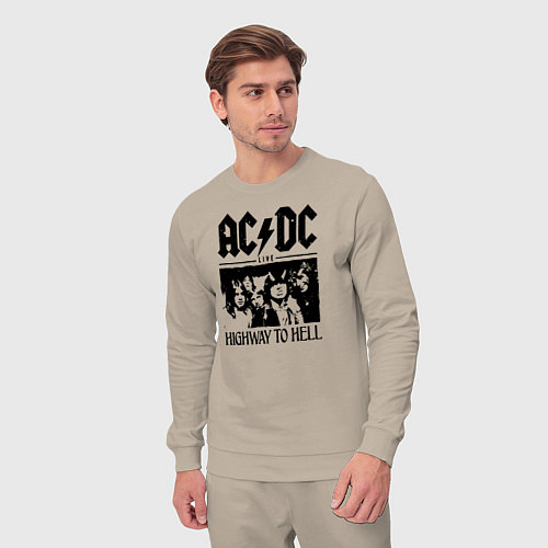 Мужской костюм ACDC highway to hell / Миндальный – фото 3