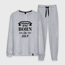 Костюм хлопковый мужской Legends are born in july, цвет: меланж