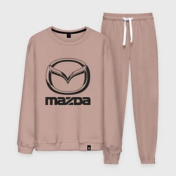 Костюм хлопковый мужской MAZDA LOGO, цвет: пыльно-розовый