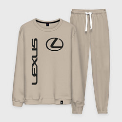 Костюм хлопковый мужской LEXUS, цвет: миндальный