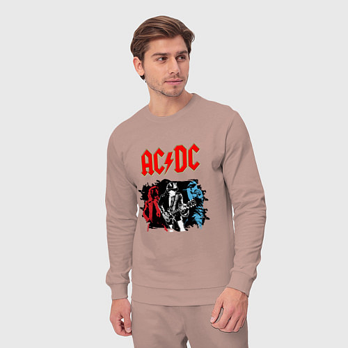 Мужской костюм ACDC / Пыльно-розовый – фото 3