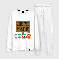 Костюм хлопковый мужской South Park, цвет: белый