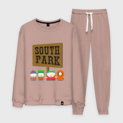 Костюм хлопковый мужской South Park, цвет: пыльно-розовый