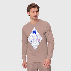 Костюм хлопковый мужской BoJack Horseman, цвет: пыльно-розовый — фото 2