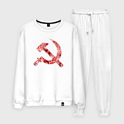 Костюм хлопковый мужской Ахегао СССР, цвет: белый