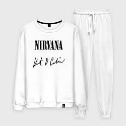 Костюм хлопковый мужской NIRVANA АВТОГРАФ КУРТА КОБЕЙНА, цвет: белый
