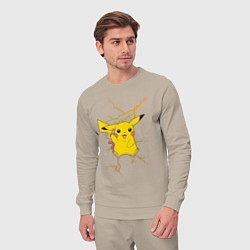 Костюм хлопковый мужской Pikachu, цвет: миндальный — фото 2