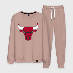 Костюм хлопковый мужской Chicago Bulls, цвет: пыльно-розовый