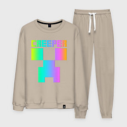 Костюм хлопковый мужской MINECRAFT CREEPER, цвет: миндальный