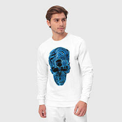 Костюм хлопковый мужской Skull - illusion, цвет: белый — фото 2