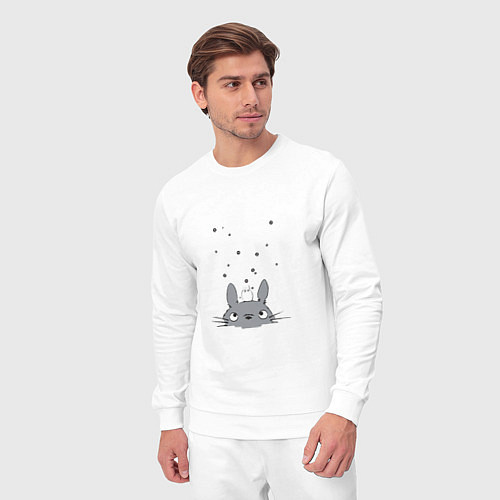 Мужской костюм Любопытный Тоторо и Сажа / Белый – фото 3