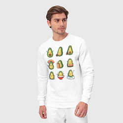 Костюм хлопковый мужской Life Avocado, цвет: белый — фото 2
