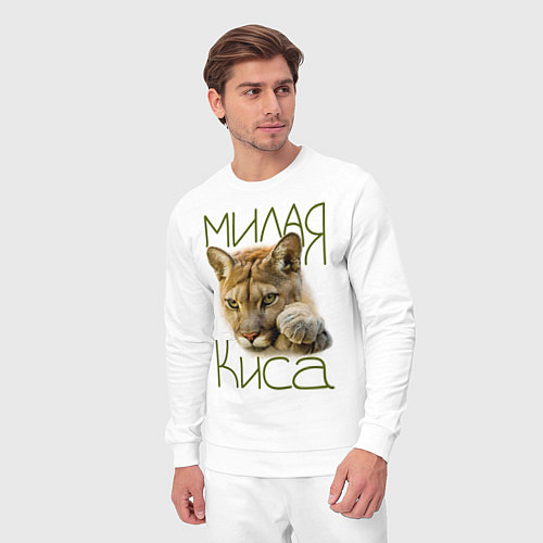 Мужской костюм Милая киса / Белый – фото 3