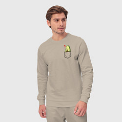 Костюм хлопковый мужской Авокадо в кармане, цвет: миндальный — фото 2