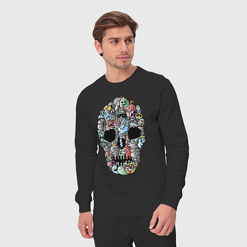 Мужской костюм Tosh Cool skull / Черный – фото 3