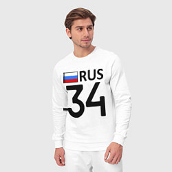 Костюм хлопковый мужской RUS 34, цвет: белый — фото 2
