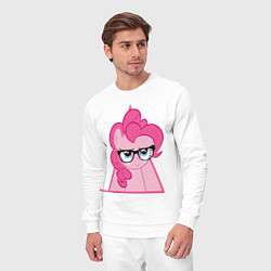 Костюм хлопковый мужской Pinky Pie hipster, цвет: белый — фото 2