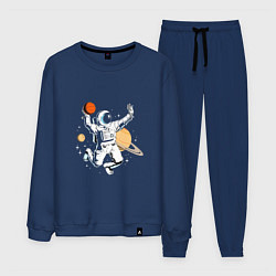 Костюм хлопковый мужской Space bascetball, цвет: тёмно-синий