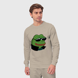 Костюм хлопковый мужской Pepe в очках EZ, цвет: миндальный — фото 2