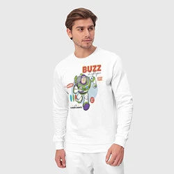 Костюм хлопковый мужской Buzz Lightyear, цвет: белый — фото 2