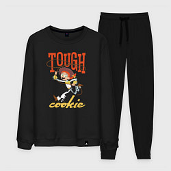 Костюм хлопковый мужской Tough cookie, цвет: черный