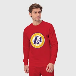 Костюм хлопковый мужской LA Lakers, цвет: красный — фото 2