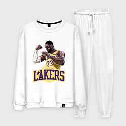 Костюм хлопковый мужской LeBron - Lakers, цвет: белый