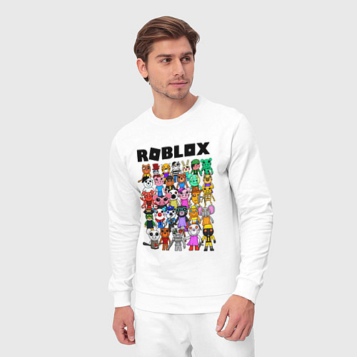 Мужской костюм ROBLOX PIGGY / Белый – фото 3