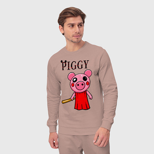 Мужской костюм ROBLOX PIGGY / Пыльно-розовый – фото 3