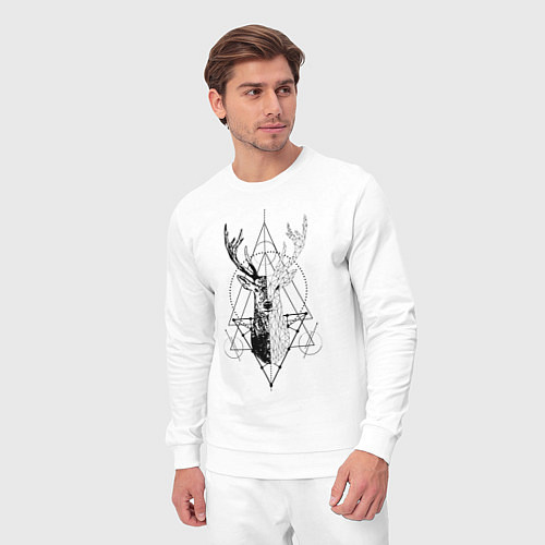 Мужской костюм Polygonal deer / Белый – фото 3