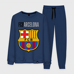 Костюм хлопковый мужской Barcelona FC, цвет: тёмно-синий