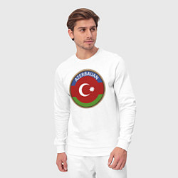 Костюм хлопковый мужской Азербайджан, цвет: белый — фото 2