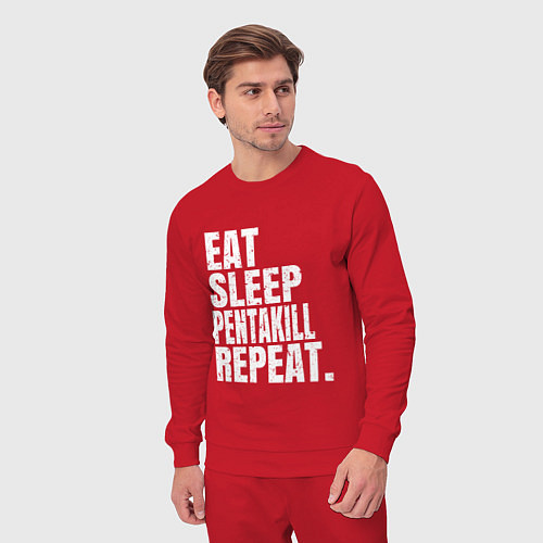 Мужской костюм EAT SLEEP PENTAKILL REPEAT / Красный – фото 3