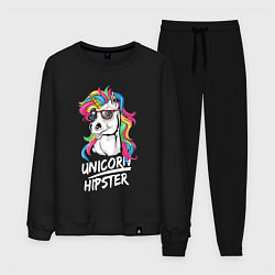 Костюм хлопковый мужской Unicorn hipster, цвет: черный