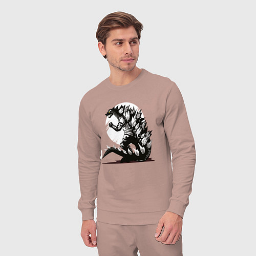 Мужской костюм Годзилла / Пыльно-розовый – фото 3